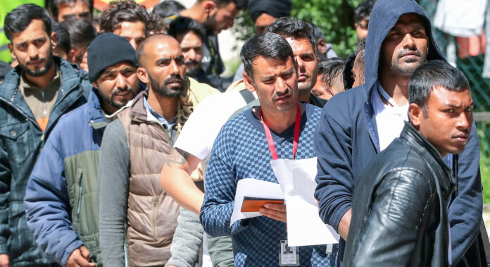 Migrants in Sarajevo, Bosnia and Herzegovina